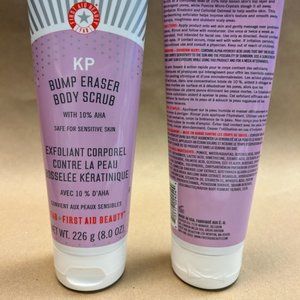 New First Aid Beauty 2 Tubes of 8 oz. KP Bump Eraser Body Scrub with 10% AHA